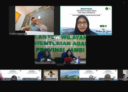 Kepala Tata Usaha Ikuti Bimtek PMP ZI Area Penataan Tata Laksana Sesi 2 Melalui Zoom Meeting