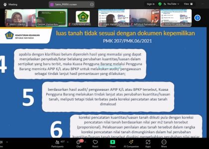 Melalui Zoom Meeting, Kepala TU MAN 1 Bantul Ikuti Edukasi Pengelolaan Aset Tanah dari Itjen Kemenag RI