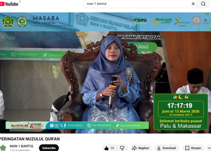 Kreatif! Siswa Multimedia MAN 1 Bantul Live Streaming Nuzulul Qur’an Lengkap dengan Jam Digital dan Penunjuk Waktu Berbuka Puasa
