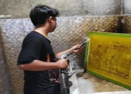 Siswa Prakerin MAN 1 Bantul Pelajari Proses Pembuatan Sablon di Wave.ink