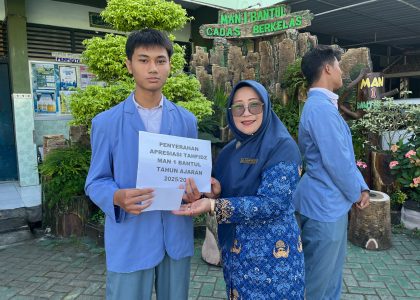 Hafalan Al-Qur’an Membanggakan, Siswa Kelas X E3 MAN 1 Bantul Raih Apresiasi Tahfidz