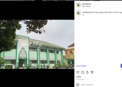 Mini Vlog Selasa Pagi, Wajah Dinamis MAN 1 Bantul Hadir Menyapa Masyarakat Melalui Media Sosial
