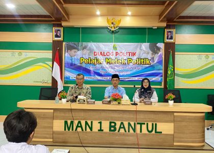 MAN 1 Bantul Gelar Seminar Dialog Politik Bertema “Pelajar Melek Politik”, Tanamkan Kesadaran Demokrasi Sejak Dini